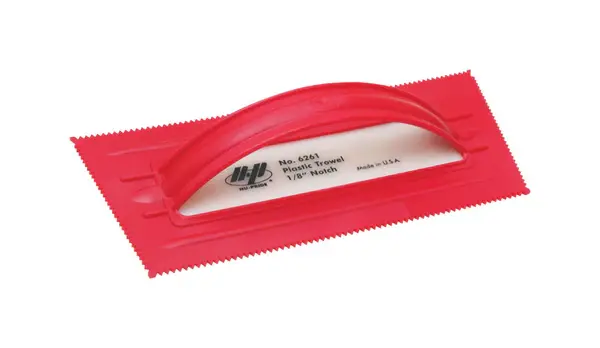 [035965062619] OLT TROWEL PLASTIC 1/8" NOTCH RED 9-1/2 x 4-1/4 - 241