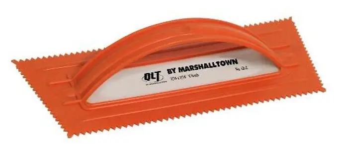 [035965062626] OLT TROWEL PLASTIC 3/16 NOTCH ORANGE 9-1/2 x 4-1/2 - 16262