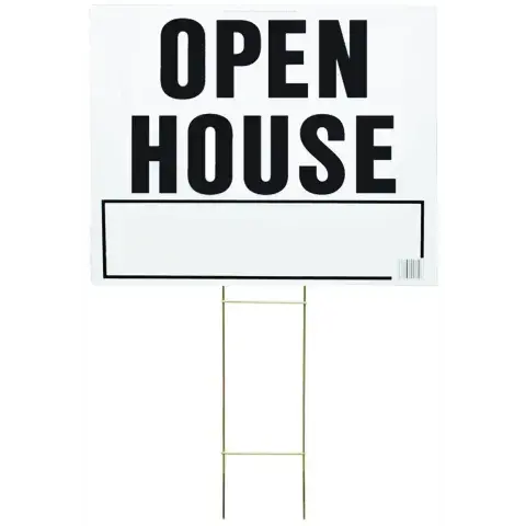 [029069001520] OPEN HOUSE SIGN 20" X 24" HY-KO - LOH-3﻿