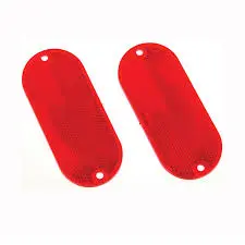 [029069002077] OVAL SELF-ADHESIVE CARDED REFLECTOR 9.63" X 4.88" RED HY-KO - CORB-7R