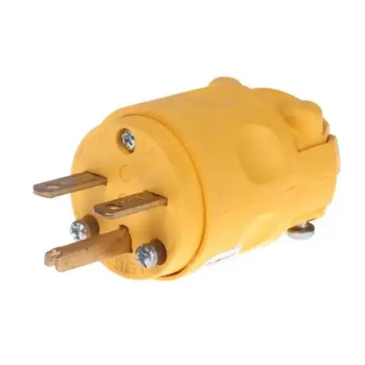 [7501206658512] Outlet Connector M Yel-Blk 220v 15a VT