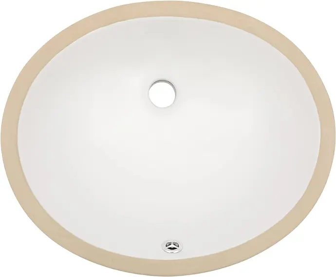 [AS202] Oval Porcelain Undermount White-Sink 17"x14"x7 - Small