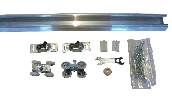 [038613186859] POCKET DOOR HARDWARE ALUMINUM TRACK 36" - 704-0868
