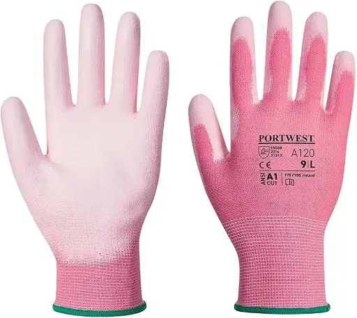 [5036108224197] POLYURETHANE PINK PALM PINK GLOVE XSMALL PORTWEST - A120P9RXS