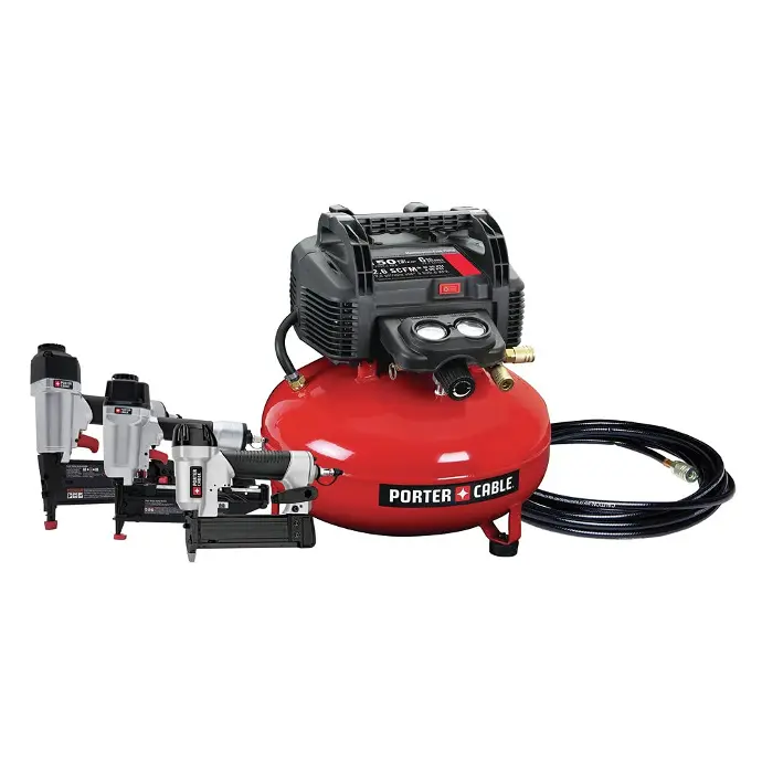 [885911698900] PORTER CABLE 3 NAILER AND COMPRESSOR COMBO KIT