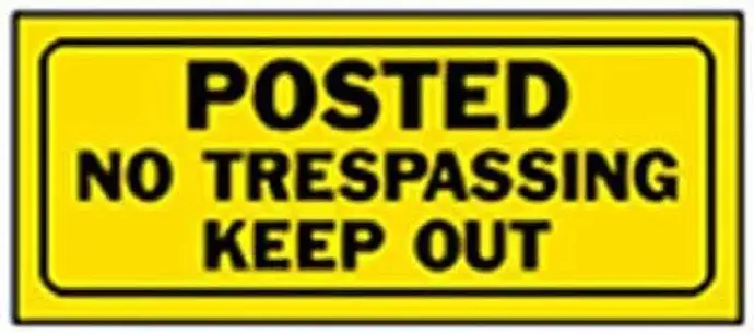 [029069230043] POSTED NO TRESPASSING KEEP OUT SIGN 9" X 14 " HY-KO - 23004