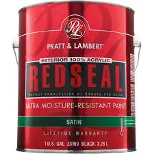 [035777548387] PRATT & LAMBER EXTERIOR REDSEAL LATEX PAINT SATIN BS1 5GAL- 0000Z3191-20