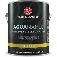[035777848517] PRATT& LAMBERT AQUA ENAMEL W BALK SEMI-GLOSS SUPER ONE COAT WHITE 1 GAL - 0000Z0890-16