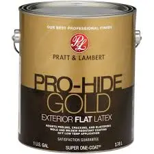 [744815859315] PRATT& LAMBERT PRO-HIDE GOLD EXTERIOR LATEX PAINT EGGSHELL BASE 3 1 GAL - 0000Z8593-16