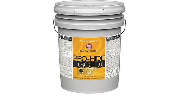 [035777168400] PRATT& LAMBERT PRO-HIDE GOLD ULTRA INTERIOR LATEX FLAT SUPER ONE COAT 5 GAL - 0000Z8189-20