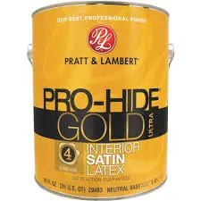 [035777167892] PRATT& LAMBERT PRO-HIDE GOLD ULTRA INTERIOR LATEX PAINT SATIN BRIGHT WHITE BASE 1 GAL - 0000Z9480-16