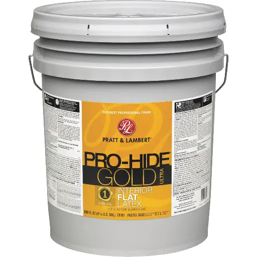 [035777168493] PRATT& LAMBERT PRO-HIDE GOLD ULTRA INTERIOR LATEX PAINT SEMI-GLOSS NEUTRAL BASE 5 GAL - 0000Z8383-20