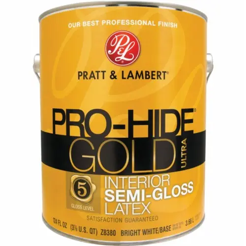 [035777167977] PRATT& LAMBERT PRO-HIDE GOLD ULTRA INTERIOR LATEX SEMI-GLOSS BRIGHT WHITE BASE 1 GAL - 0000Z8380-16