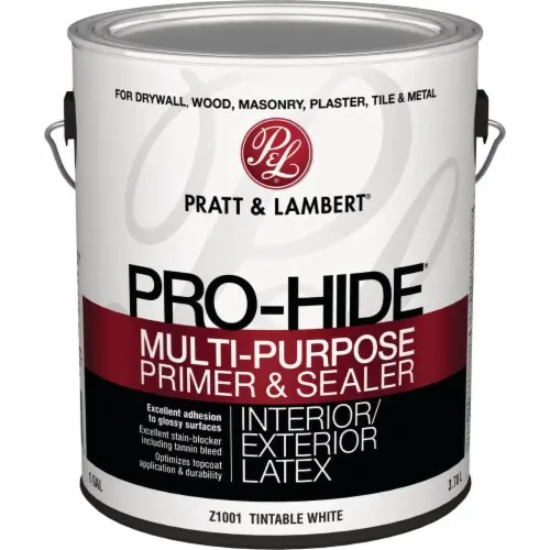 [744815100110] PRATT& LAMBERT PRO-HIDE GOLD WATERBORNE INTERIOR/EXTERIOR STAIN BLOCKING PRIMER 1 GAL - 0000Z1001-16