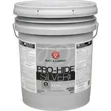 [035777211014] PRATT& LAMBERT PRO-HIDE SILVER INTERIOR LATEX PAINT SEMI-GLOSS PRO-WHITE 5 GAL - 0000Z5589-20