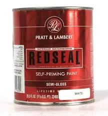 [035777689400] PRATT& LAMBERT REDSEAL INTERIOR LATEX SEMI-GLOSS WHITE BASE 3 QUART...