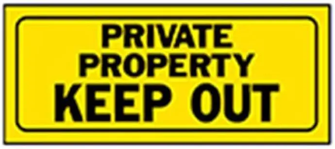 [029069230067] PRIVATE PROPERTY KEEP OUT SIGN 9" X 14 " HY-KO - A23006