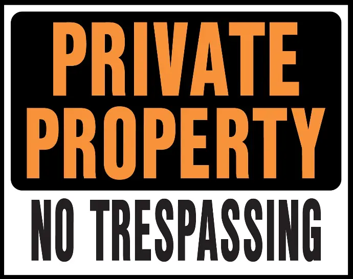 [029069001063] PRIVATE PROPERTY SIGN 15" X 19" HY-KO - SP106