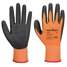 [5036108312313] PU PALM GLOVE ORANGE/BLACK LARGE PORTWEST - A120ORL