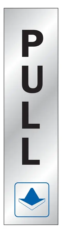[029069004989] PULL SIGN 2" X 8" HY-KO - 498