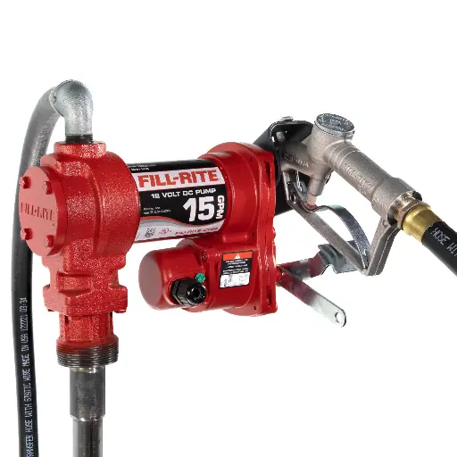 [089404247921] PUMP KIT 12VDC 15GPM MANUAL NOZZLE HOSE FILL-RITE - FR1210H