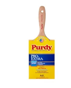 [716341044602] PURDY EXTRA OREGON ANGLE BLACK BRISTLE SASH TRIM BRUSH 4" - 144400340