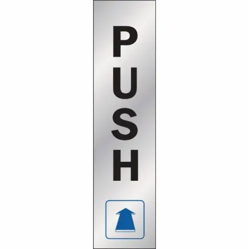 [029069004996] PUSH SIGN 2" X 8" HY-KO - 499