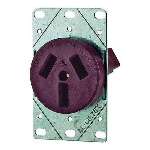 [032664198403] RANGE FLUSH OUTLET 50A/250V 32B - 5206 COOPER WIRING DEVICE