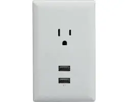 [044476079870] RCA USB Wall Plate Charger  RCA - WPW2UWR