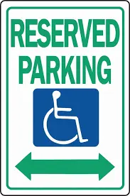 [029069000141] RESERVED PARKING - HANDICAPPED SIGN 12" X 18" HY-KO - HW-32