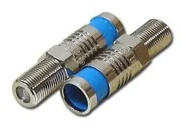 [X001H79CP5] RG6 FEMALE TYPE CONNECTOR COAX COAXIAL COMPRESSION FITTING HEAVY DUTY BLUE COLOR - RG6 FEMALE - X001H79CP5