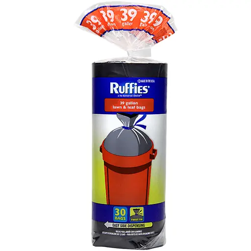 [070052281078] RUFFIES LAWN AND LEAF TRASH BAGS 39GAL 30CT