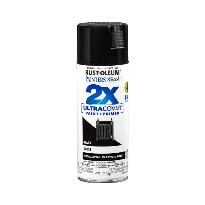 [020066187767] Rust-Oleum Gloss Black Spray Painters touch- 249122