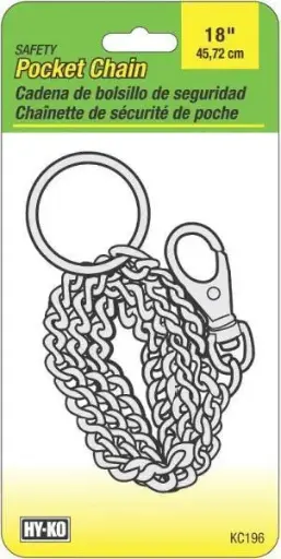 [029069751777] SAFETY PCKT CHAIN 18" TRIGGER HY-KO - KC196