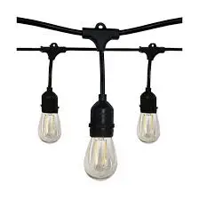 [045923080203] SATCO LED 24FT STRING LIGHT INCLUDES 12 ONE WALT LED FILAMENT BULBS - S8020