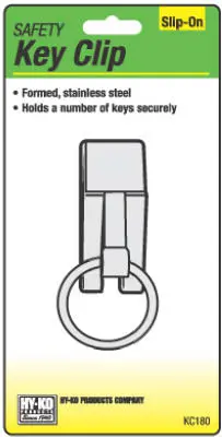 [029069751616] SLIPON METAL KEY CLIP SPLT RING HY-KO - KC180