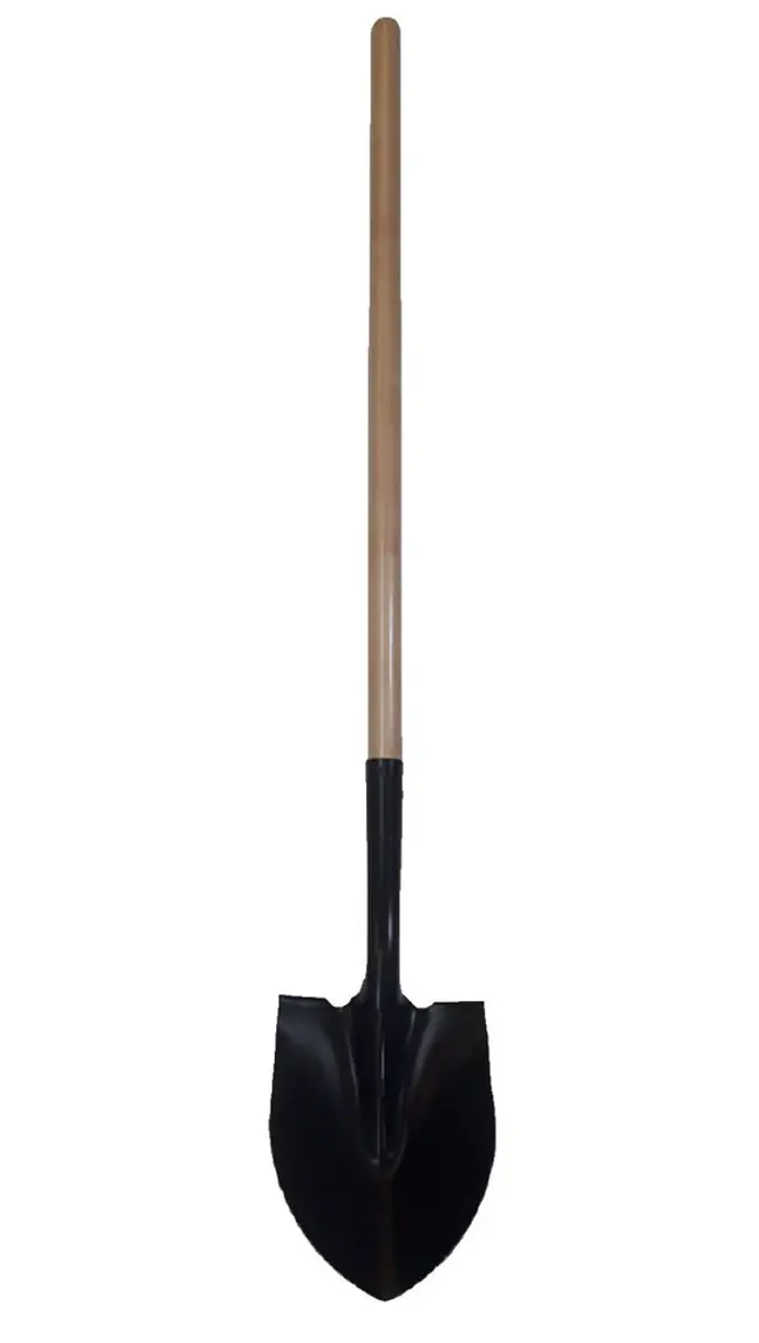 [638110990203] SPADE SHOVEL LONG HANDLE 7.5" X 10.35" BROWN USA - BRAG1008