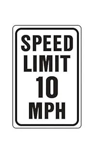 [029069110451] SPEED LIMIT 10 MPH SIGN 12" X 18" HY-KO - HW-10
