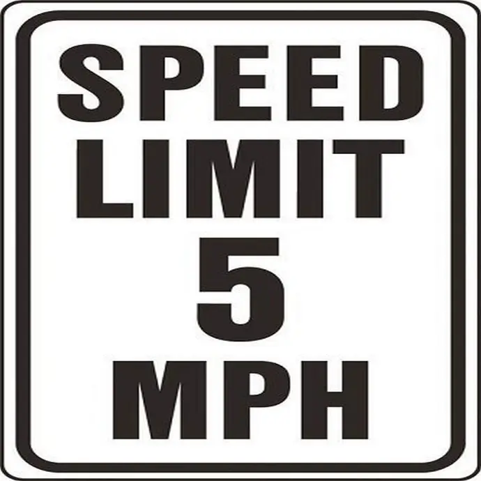 [029069000318] SPEED LIMIT 5M PER HOUR SIGN 12" X 18" HY-KO - HW-23