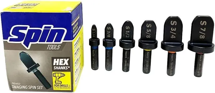 [853481006036] SPIN SSPIN300 SWAGING TOOL DRILL BIT 1/4" - 7/8" BITS