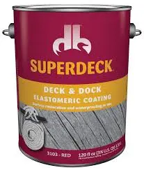 [740755310343] SUPER DECK DECK AND DOCK ELASTOMERIC COATING 3101 - RED BASE - TINTABLE GAL - SC0031034-16