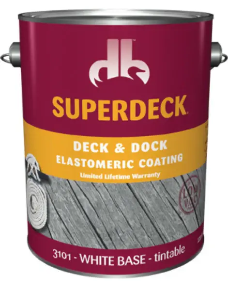 [740755310145] SUPER DECK DECK AND DOCK ELASTOMERIC COATING 3101-WHITE BASE - TINTABLE GAL - SC0031014-16