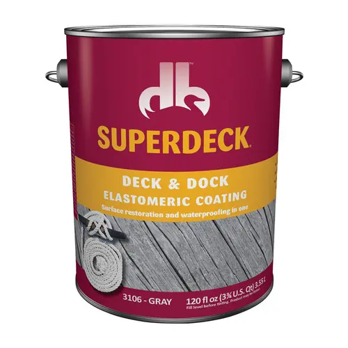 [740755310640] SUPER DECK DECK AND DOCK ELASTOMERIC COATING 3106 - 3106 - GRAY - TINTABLE GAL - SC0031064-16