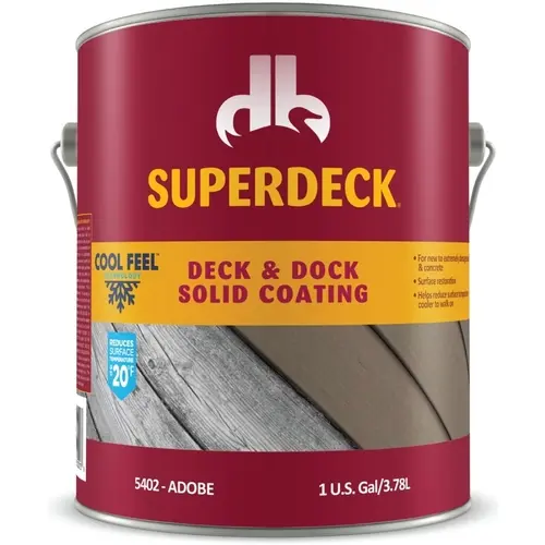 [740755000138] SUPER DECK DECK AND DOCK SOLID COATING COOL FEEL 5402-ADOBE 1GAL - SC0054024-16