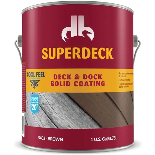 [740755000015] SUPER DECK DECK AND DOCK SOLID COATING COOL FEEL 5403-BROWN 1GAL - SC0054044-16