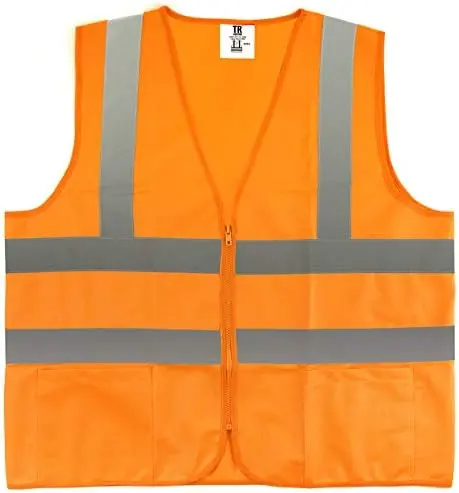 [7506240634881] Safety Vest - Orange w/ Pocket M Tr