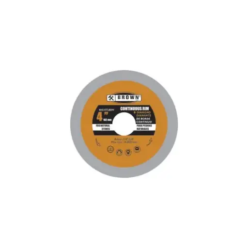 [638110000346] T-4" X 0.07 X 10MM X 7/8-5/8 PREM CONT RIM, TILE BLADE BROWN - 4HS10TL80W