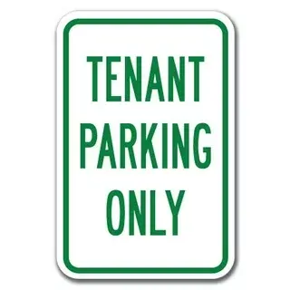 [029069020828] TENANT PARKING ONLY SIGN 15" X 19" HY-KO - 701