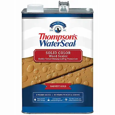 [032053438110] THOMPSON WATERPROOFING STAIN SOLID HARVEST GOLD GAL - TH043811-16