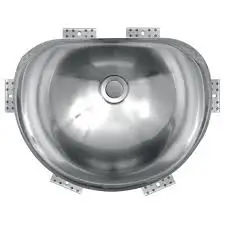 [TZVS458] TOPZERO 16GAUGE RIMLESS STAINLESS STEEL BATHROOM SINK WITH NO OVERFLOW 1